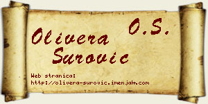 Olivera Surović vizit kartica